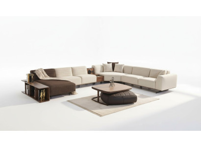 Luxury U-Shaped Corner Sofa Upholstered Sofa Couch Living Room Furniture Textile New Furnishings