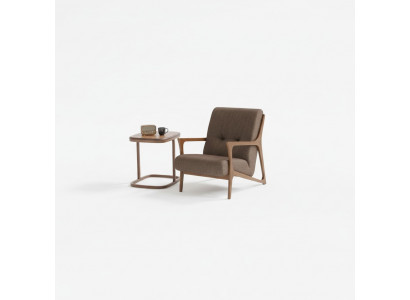 Brown armchair upholstery furniture living room wood furnishings luxury textile new