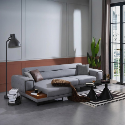 Modern gray corner sofa L-shape living room sofa luxury furnishings new design