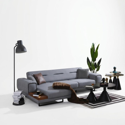 Modern gray corner sofa L-shape living room sofa luxury furnishings new design