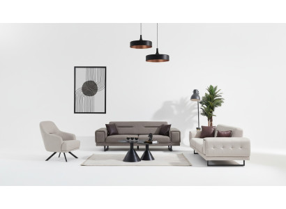Living room sofas complete luxury 2x three-seater sofa modern armchair furnishings