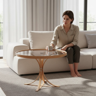 Modern designer round coffee table furnishings luxury table living room