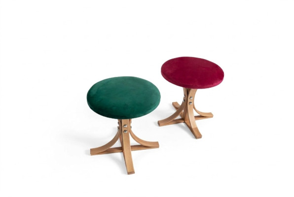 Designer 2x Stool Complete Furniture Modern Living Room Luxury Furniture