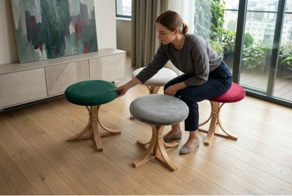 Modern Designer 4x Stools Complete Furniture Living Room Luxury Furnishing