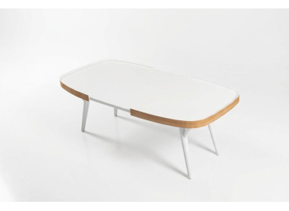 Wood White Coffee Table Living Room Designer Modern Furniture