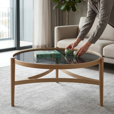 Modern coffee table furnishings designer luxury round furniture coffee table