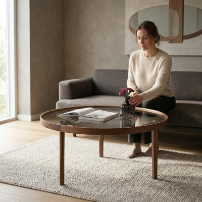 Coffee table luxury living room side table designer furnishings glass table