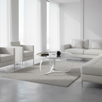 White coffee table living room furniture designer glass table side table