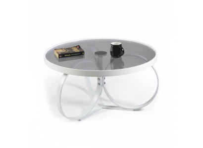 White coffee table living room furniture designer glass table side table