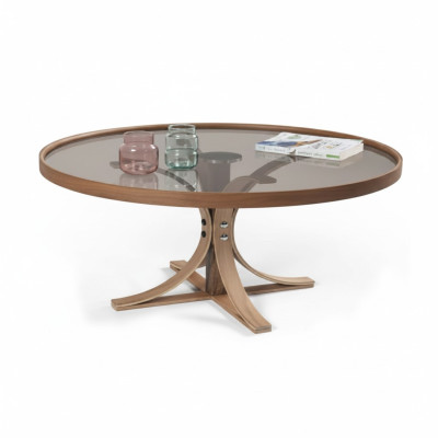 Coffee Table Brown Wood Designer Coffee Table Living Room Glass Table Furniture