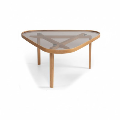 Designer coffee table, luxury furniture, modern glass table, furnishings.