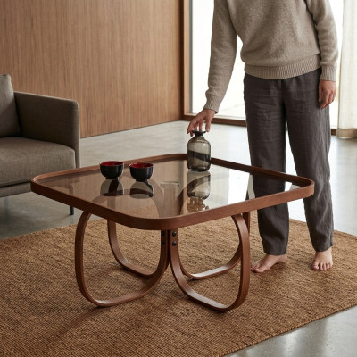 Designer furniture coffee table side table luxury living room glass table