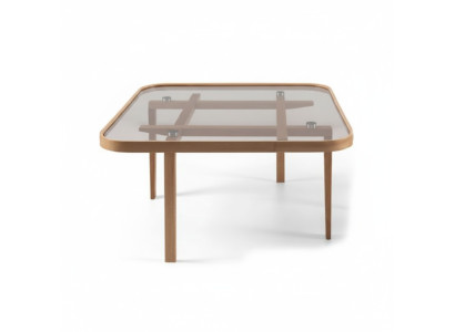 Living room coffee table modern luxury furniture glass table designer wood