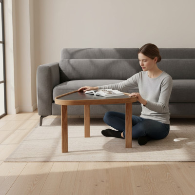 Coffee table living room side table brown wood furniture