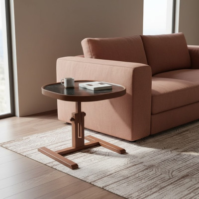Designer Braun Side Table Wood Living Room Coffee Table New