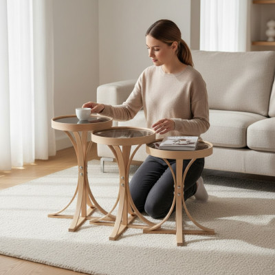 Living room complete 3x coffee tables luxury coffee table tables furnishing