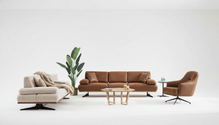 Sofa set four-seater modern three-seater couch living room armchair new