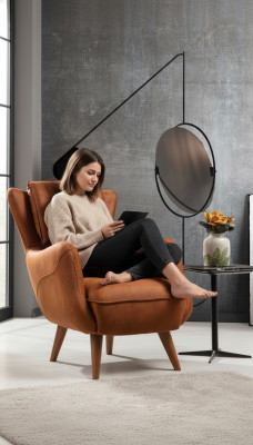 Armchair Design Sofa Luxury Living Room Upholstery Seat Modern New Furniture