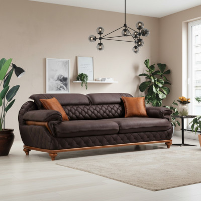 Living room upholstered sofas modern three-seater sofa couch luxury upholstered furniture
