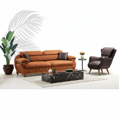 Modern living room complete set three-seater sofa couch armchair luxury furniture