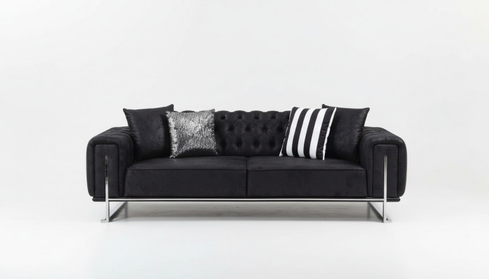 Living Room Set 2x Three-Seater Sofa Chesterfield Couch Design Armchair Luxury Furniture