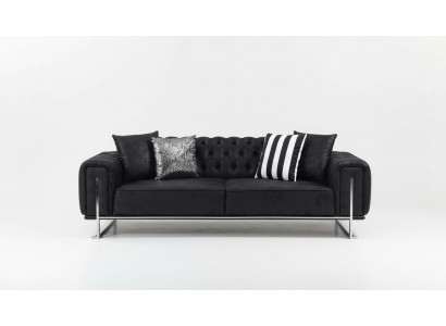 Living Room Set 2x Three-Seater Sofa Chesterfield Couch Design Armchair Luxury Furniture
