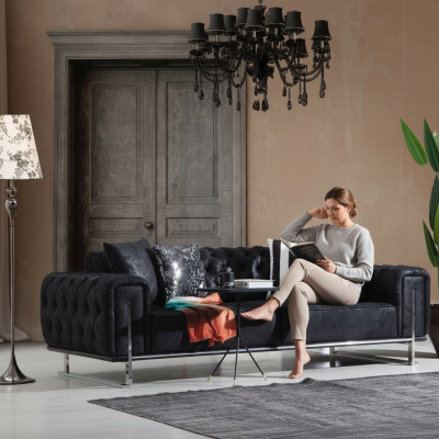 Sofa three-seater couch design Chesterfield luxury furniture upholstered sofas living room