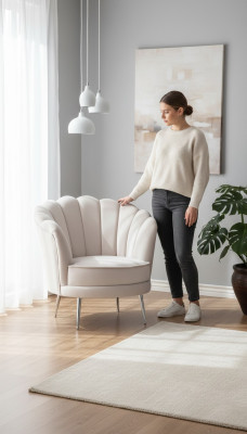 Luxury living room furniture design armchair modern upholstery chair new seat