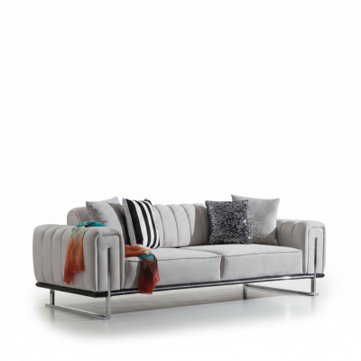 Living room gray sofa couch three-seater modern upholstered sofas new seating furniture