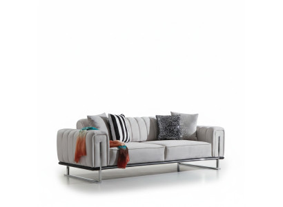 Living room gray sofa couch three-seater modern upholstered sofas new seating furniture