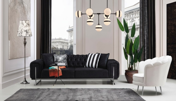 Modern furniture living room complete sofa couch three-seater upholstered furniture armchair