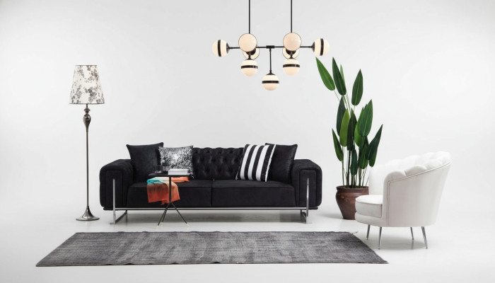 Modern furniture living room complete sofa couch three-seater upholstered furniture armchair