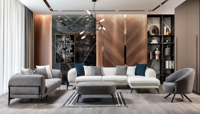 Living room set 3-piece sofa L-shaped sofa couch three-seater upholstered sofas armchair new