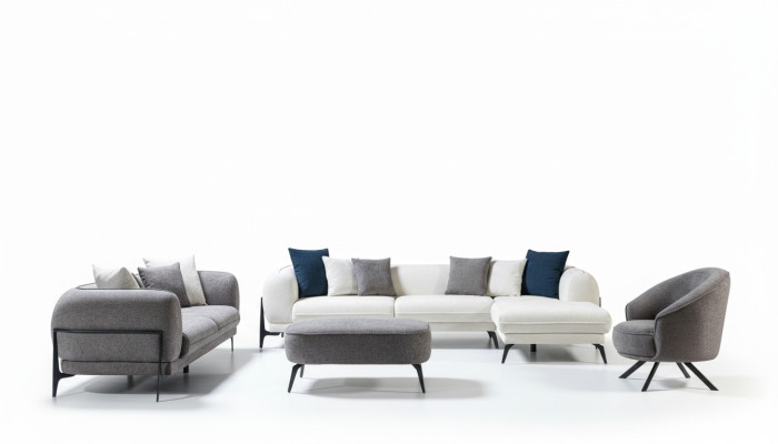 Living room set 3-piece sofa L-shaped sofa couch three-seater upholstered sofas armchair new