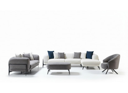 Living room set 3-piece sofa L-shaped sofa couch three-seater upholstered sofas armchair new