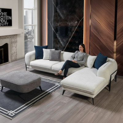 Living room corner sofa L-shape upholstered sofas luxury modern furniture sofa couch