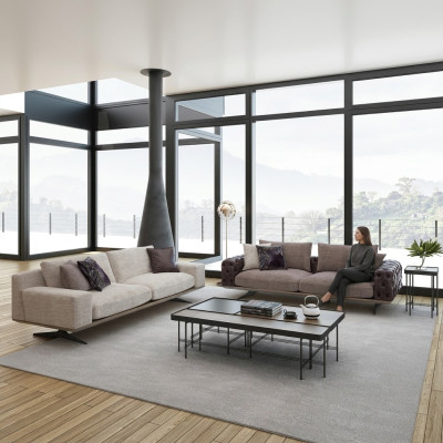 Living Room Set 2-piece Modern 2x Three-Seater Sofa Couch Upholstered Furniture Luxury