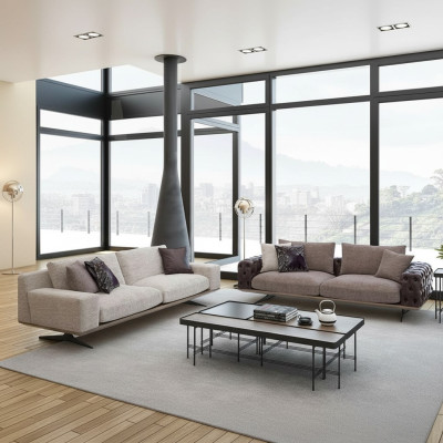 Living Room Set 2-piece Modern 2x Three-Seater Sofa Couch Upholstered Furniture Luxury