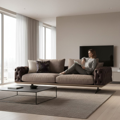 Luxury living room sofa three-seater couch modern design upholstered sofas new