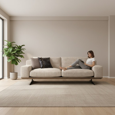 Three-seater sofa living room modern design upholstered furniture luxury couch new