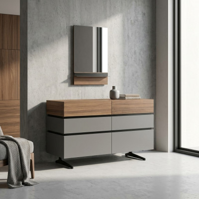 Modern furniture bedroom luxury dresser dresser with mirror design