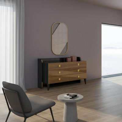 Modern luxury bedroom dresser with mirror design cabinet furniture
