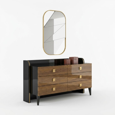 Modern luxury bedroom dresser with mirror design cabinet furniture
