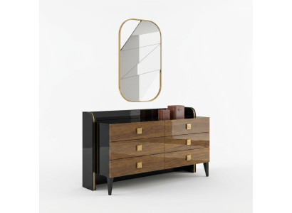 Modern luxury bedroom dresser with mirror design cabinet furniture