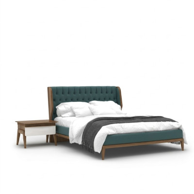 Bedroom set 3-piece luxury double bed 2x nightstands modern furniture