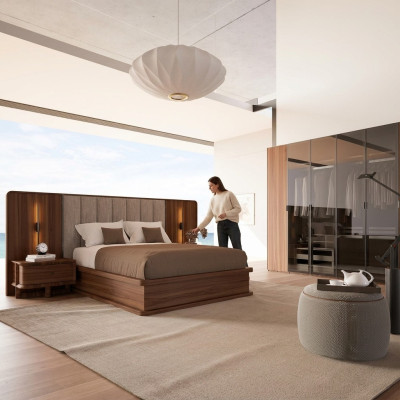 Luxury Set Bedroom Complete Double Bed 2x Nightstands Modern New