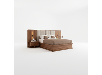 Luxury Set Bedroom Complete Double Bed 2x Nightstands Modern New