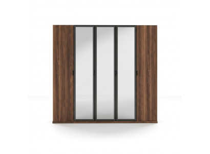 Wood Brown Wardrobe Bedroom Modern Design Furniture Cabinet