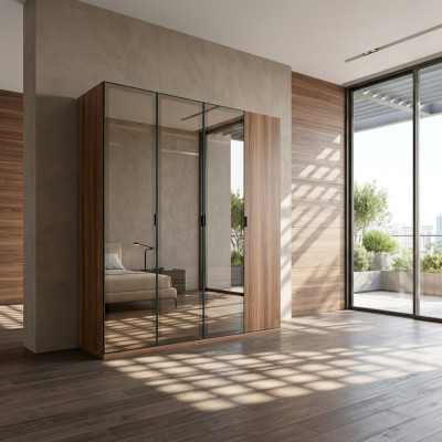Modern wardrobe wooden cabinet bedroom luxury furniture new