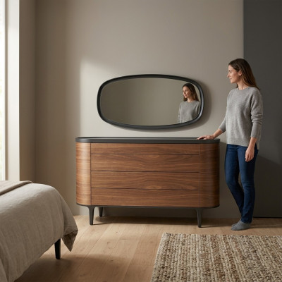 Dresser with Mirror Design Luxury Wardrobe Modern Style Bedroom Furniture New